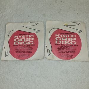 Vintage A to K RENTAL Rubber Mystic Grip Disc 2 Sleeves 1 Grip